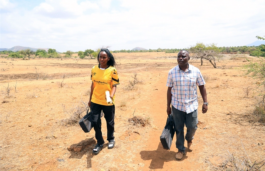 Jessie Migambi from Fit for Future during the shooting of an FGM documentary