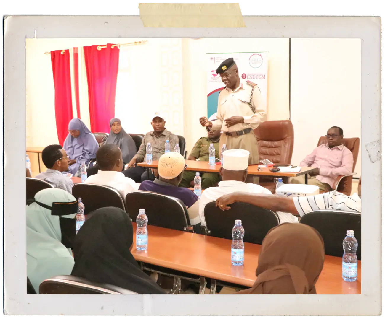 Meeting with the police in Wajir.
